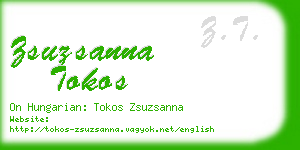 zsuzsanna tokos business card